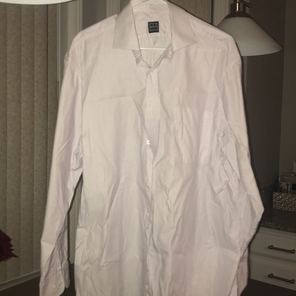 Purple and white striped longsleeve shirt